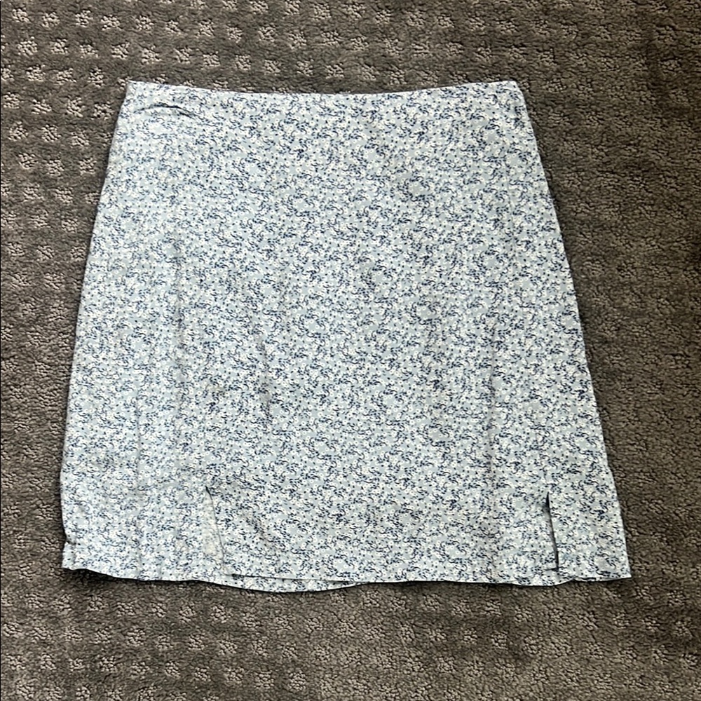 Brandy Melville Floral Blue Skirt